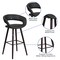 Merrick Lane Plath Wood Ultramodern Bar Counter Stool With Upholstered Seat